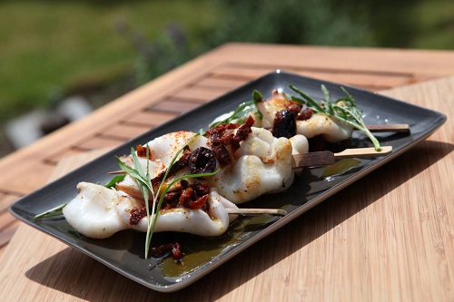 Brochette de calamars