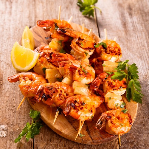  Brochette de crevettes